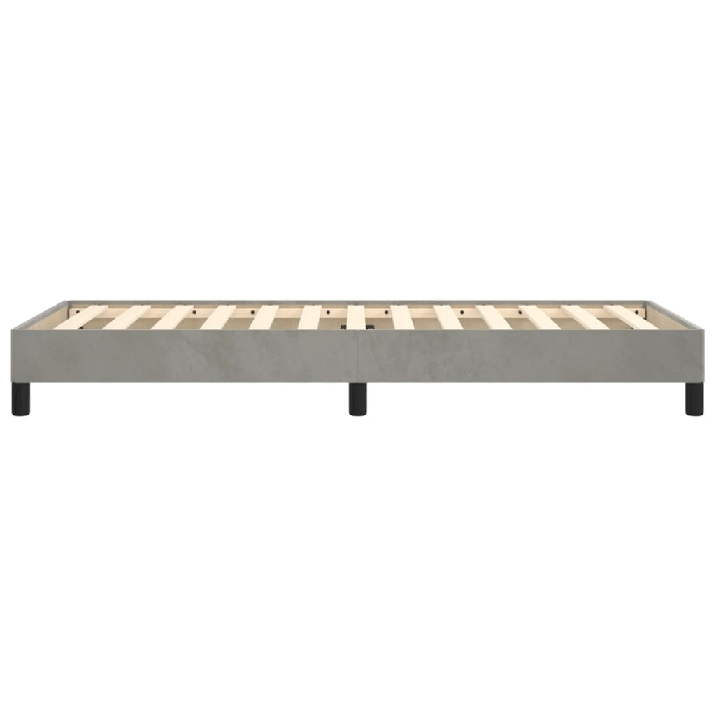 Sengeramme uten madrass lysegrå 90x190 cm Single fløyel