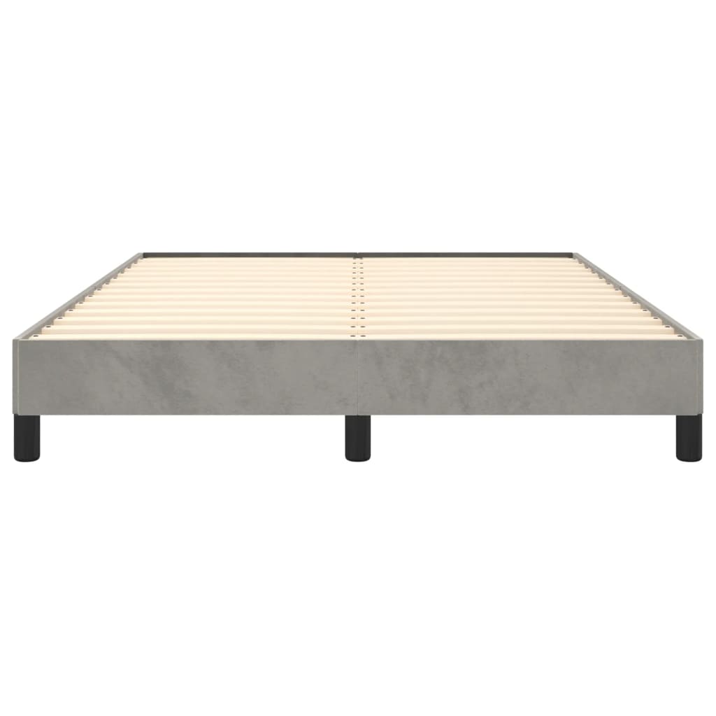 Sengeramme uten madrass lysegrå 135x190 cm Double fløyel