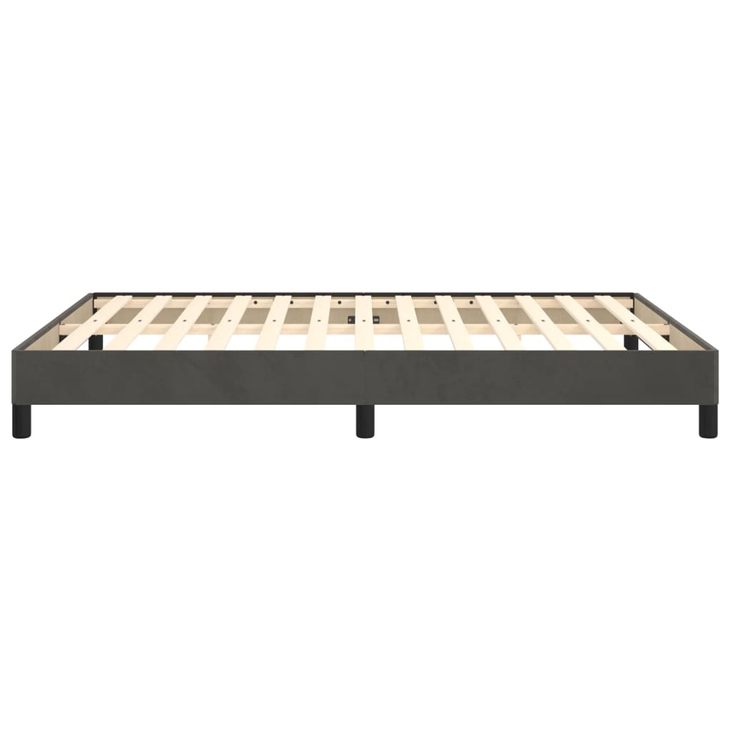 Sengeramme uten madrass mørkegrå 135x190 cm Double fløyel