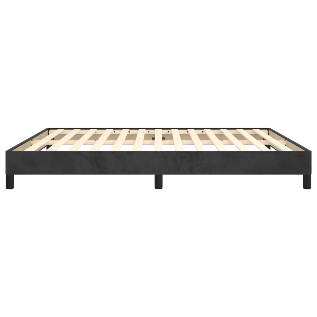 Sengeramme uten madrass svart 180x200cm Super King fløyel