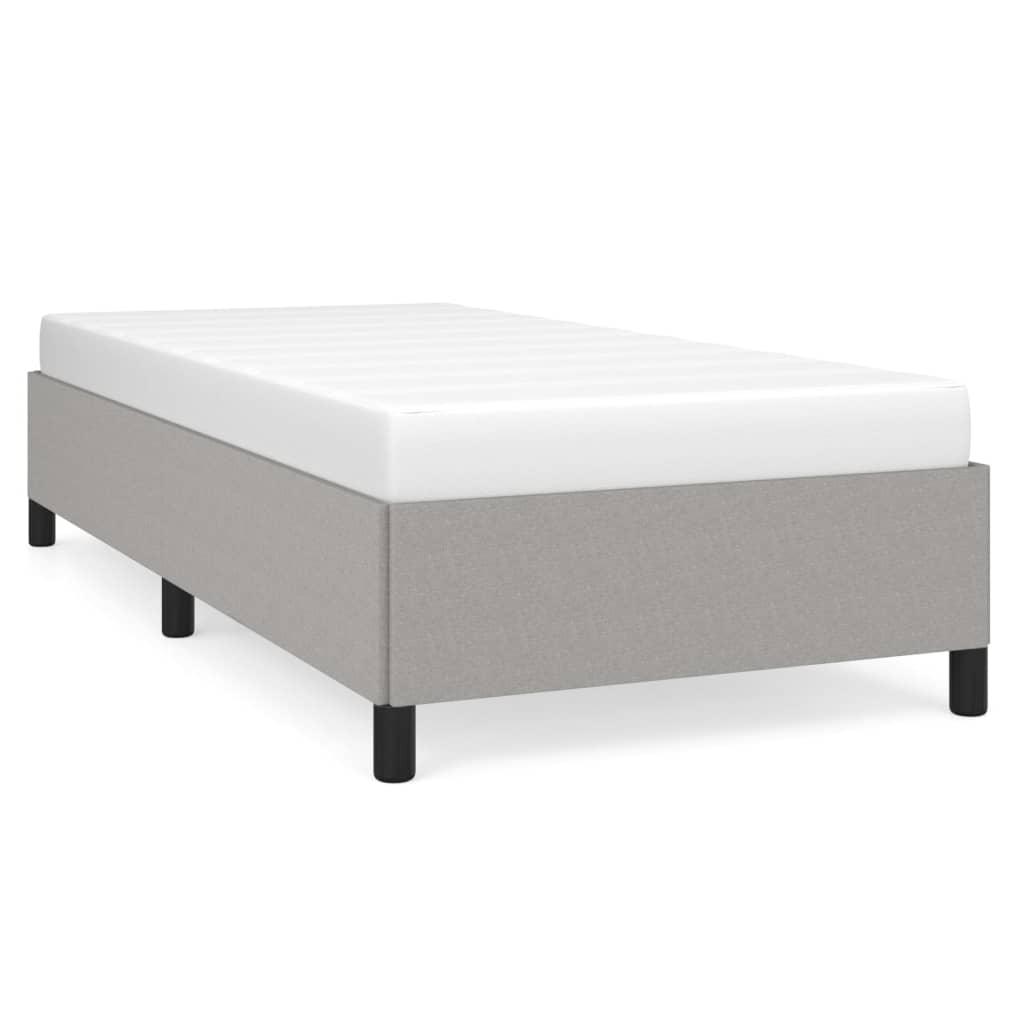 Sengeramme uten madrass lysegrå 90x190 cm Single stoff