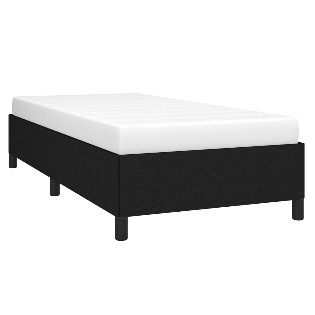 Sengeramme uten madrass svart 90x190 cm Single stoff