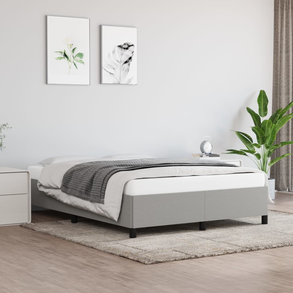 Sengeramme uten madrass lysegrå 135x190 cm Double stoff