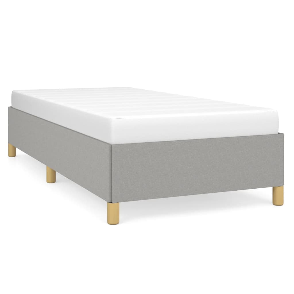 Sengeramme uten madrass lysegrå 90x190 cm Single stoff
