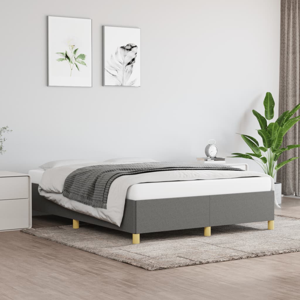 Sengeramme uten madrass mørkegrå 135x190 cm Double stoff