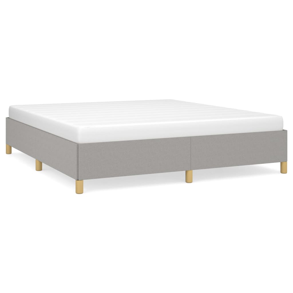 Sengeramme uten madrass lysegrå 180x200cm Super King stoff