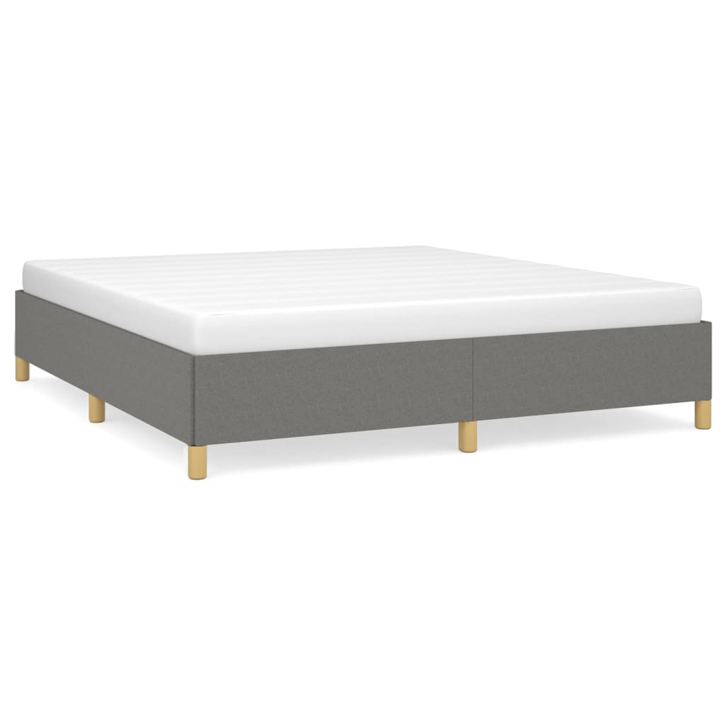 Sengeramme uten madrass mørkegrå 180x200cm Super King stoff