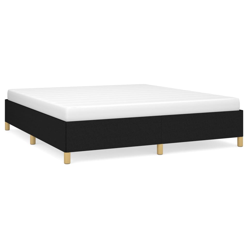 Sengeramme uten madrass svart 180x200cm Super King stoff