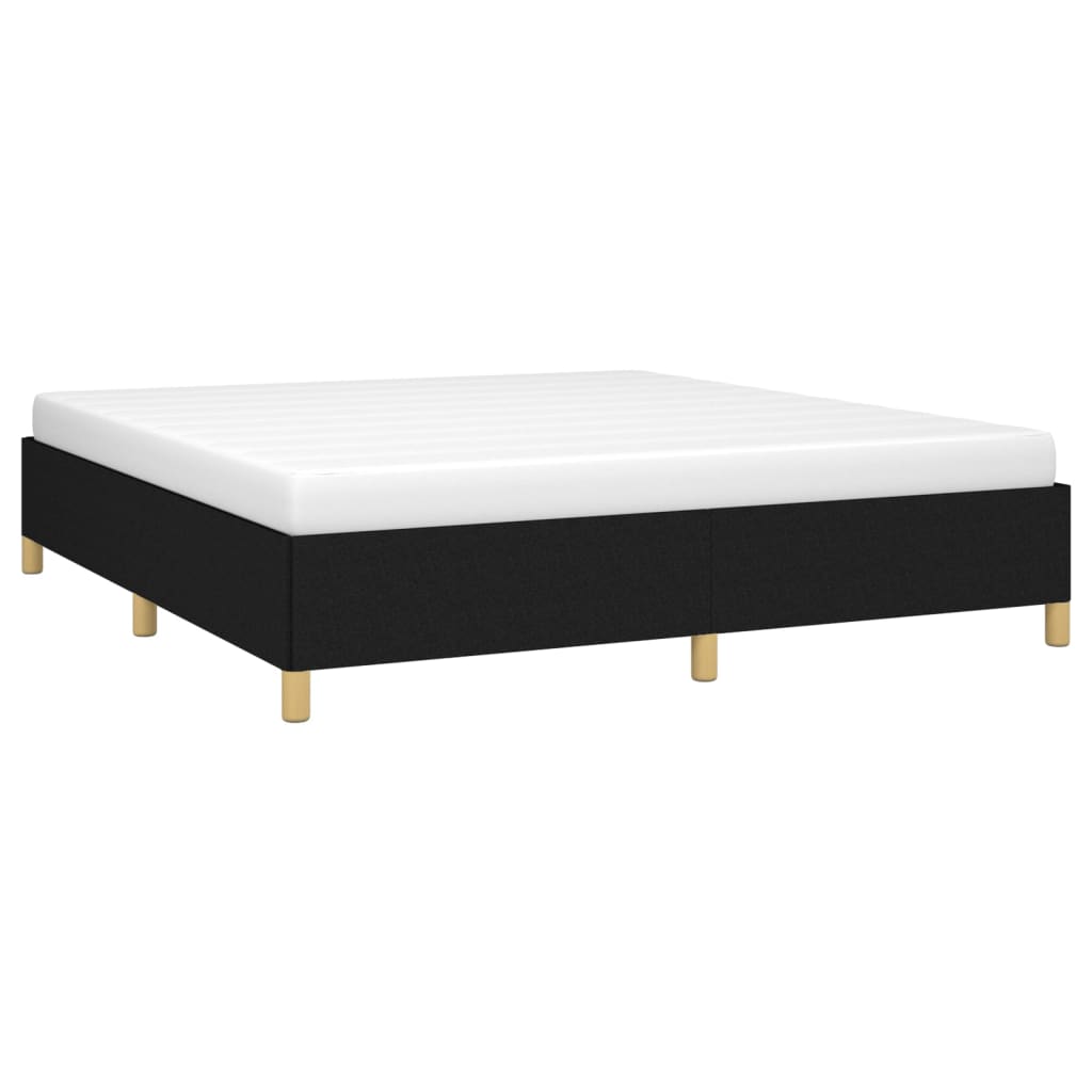 Sengeramme uten madrass svart 180x200cm Super King stoff