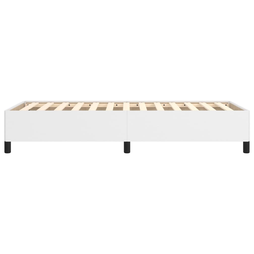 Sengeramme uten madrass hvit 90x190 cm Single kunstskinn
