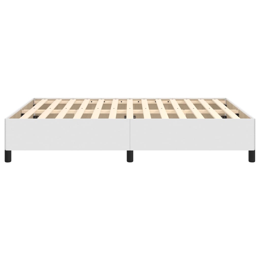 Sengeramme uten madrass hvit 135x190 cm Double kunstskinn