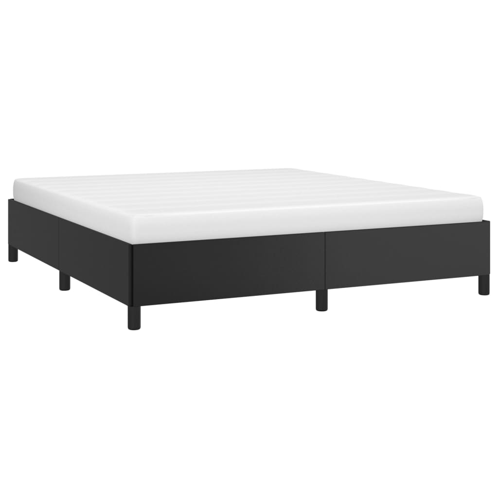 Sengeramme svart 180x200 cm Super King kunstskinn