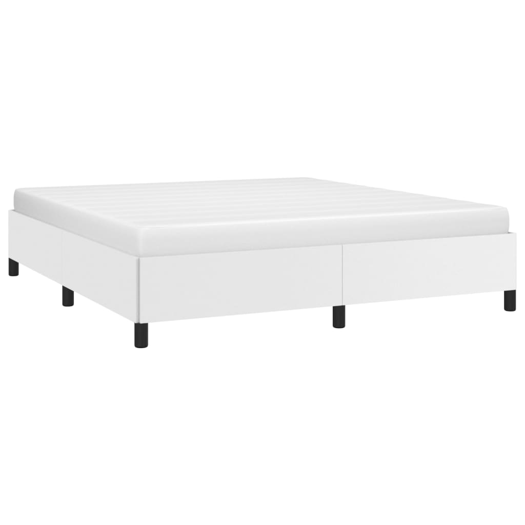 Sengeramme hvit 180x200 cm Super King kunstskinn