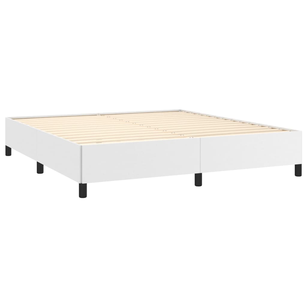 Sengeramme hvit 180x200 cm Super King kunstskinn