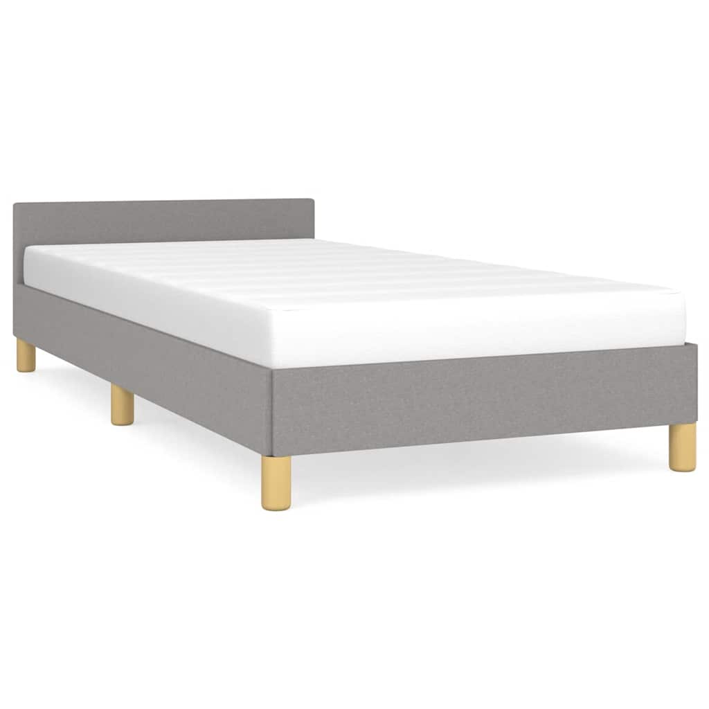 Sengeramme uten madrass lysegrå 90x190 cm Single stoff