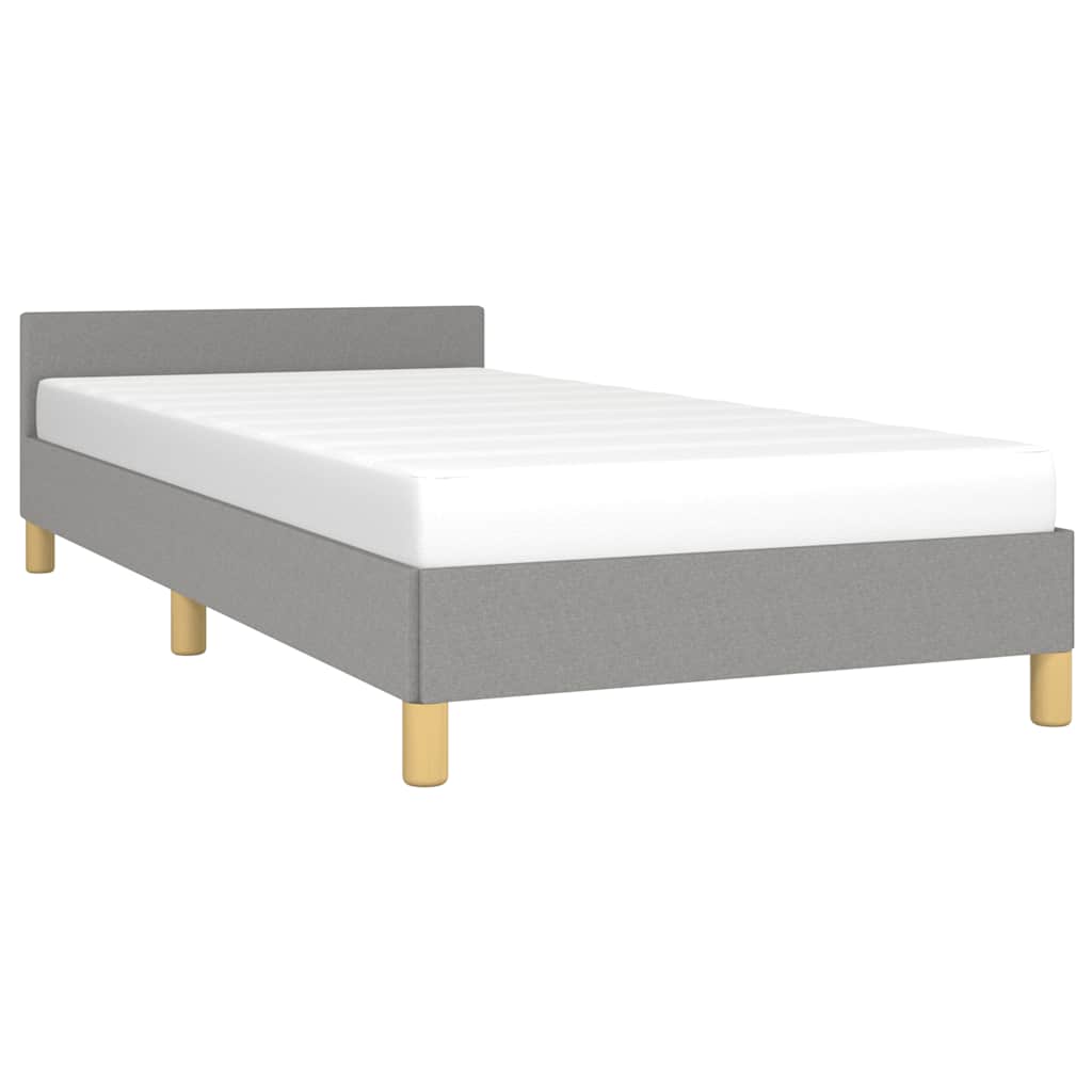 Sengeramme uten madrass lysegrå 90x190 cm Single stoff