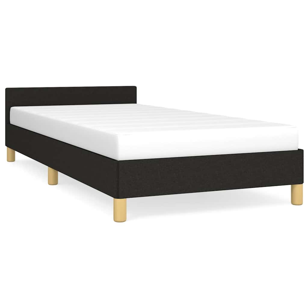 Sengeramme uten madrass svart 90x190 cm Single stoff