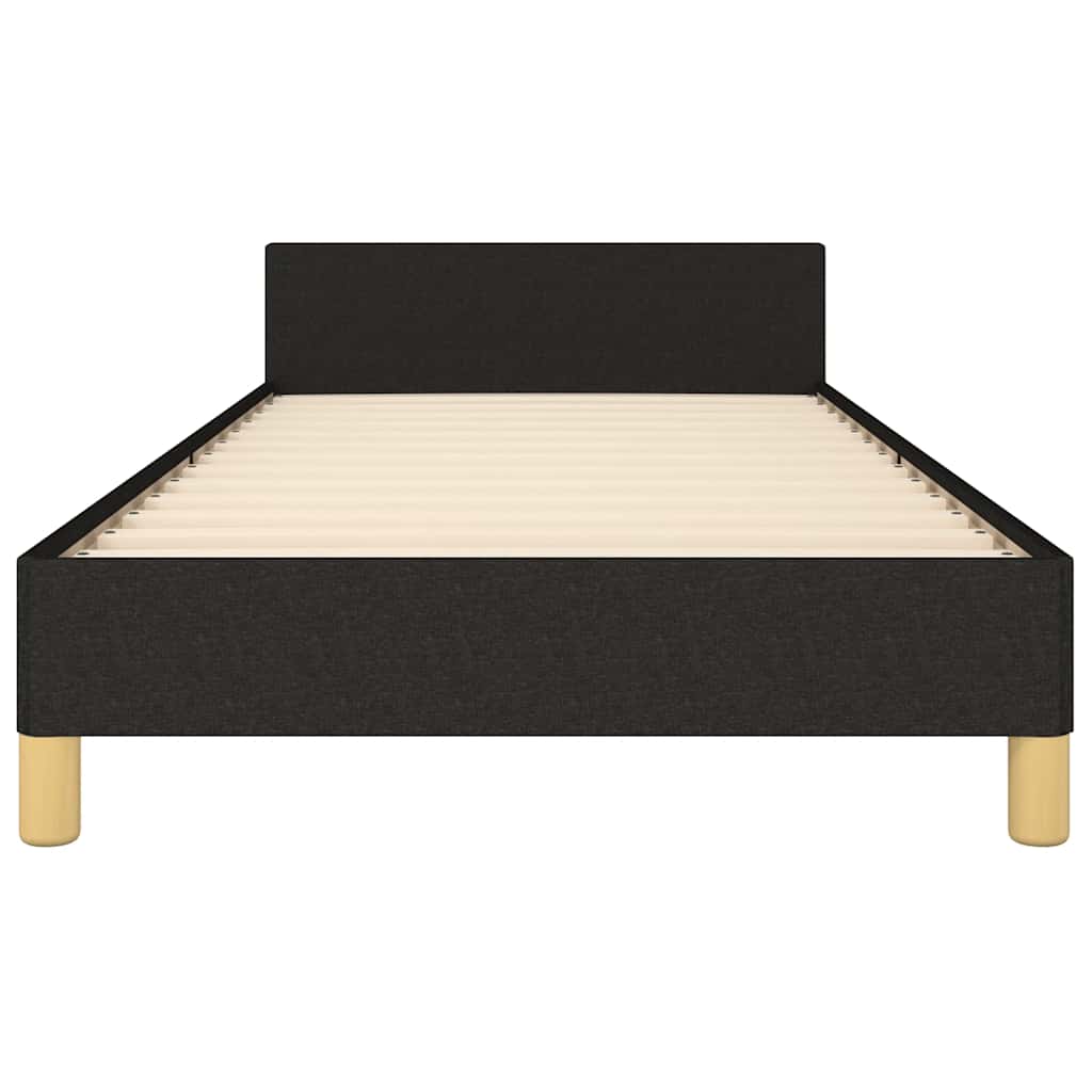 Sengeramme uten madrass svart 90x190 cm Single stoff