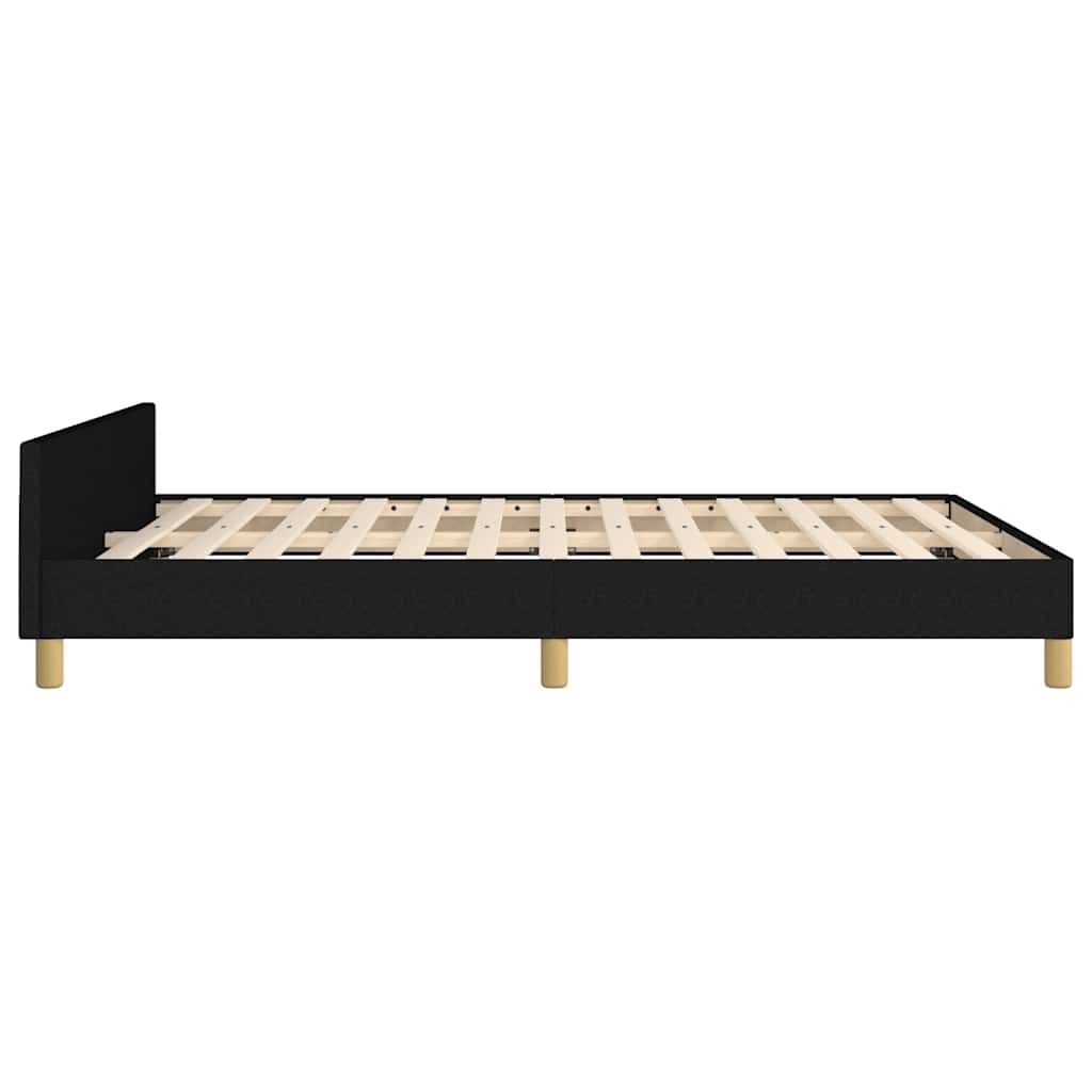 Sengeramme uten madrass svart 180x200cm Super King stoff