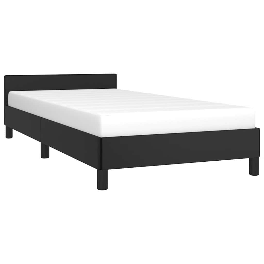 Sengeramme uten madrass svart 90x190 cm Single kunstskinn