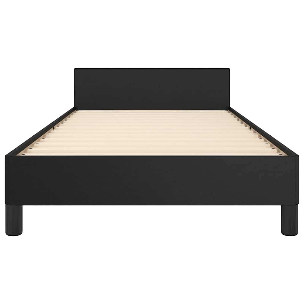 Sengeramme uten madrass svart 90x190 cm Single kunstskinn