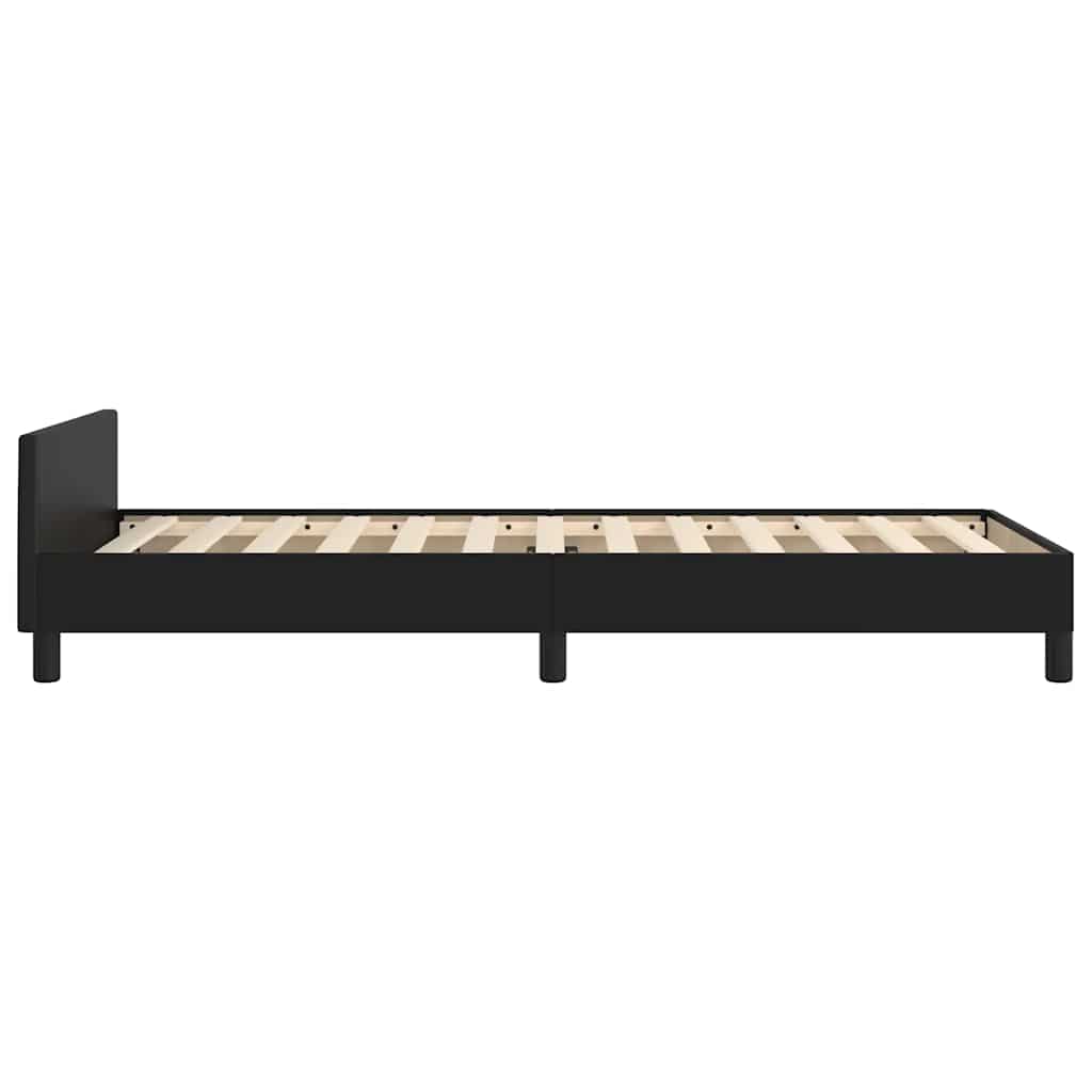 Sengeramme uten madrass svart 90x190 cm Single kunstskinn