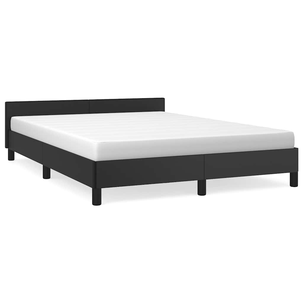 Sengeramme uten madrass svart 135x190 cm Double kunstskinn