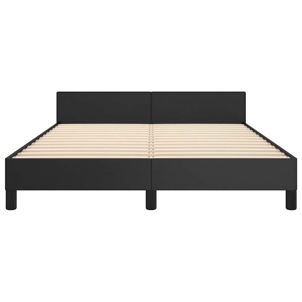 Sengeramme uten madrass svart 180x200cm Super King kunstskinn
