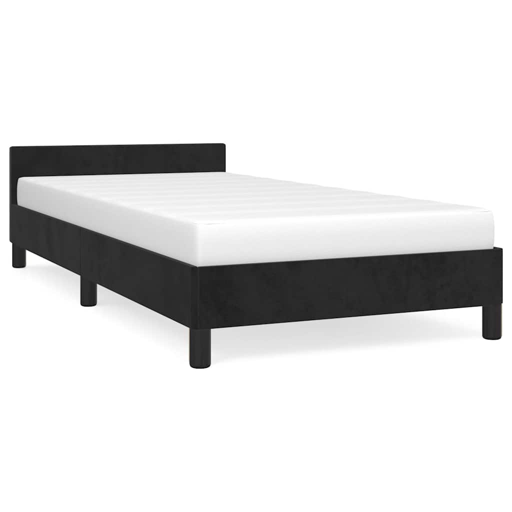 Sengeramme uten madrass svart 90x190 cm Single fløyel