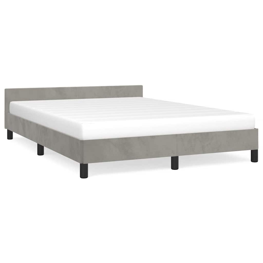 Sengeramme uten madrass lysegrå 135x190 cm Double fløyel