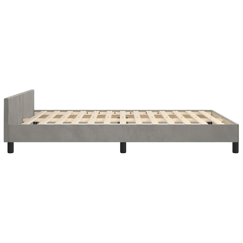 Sengeramme uten madrass lysegrå 135x190 cm Double fløyel