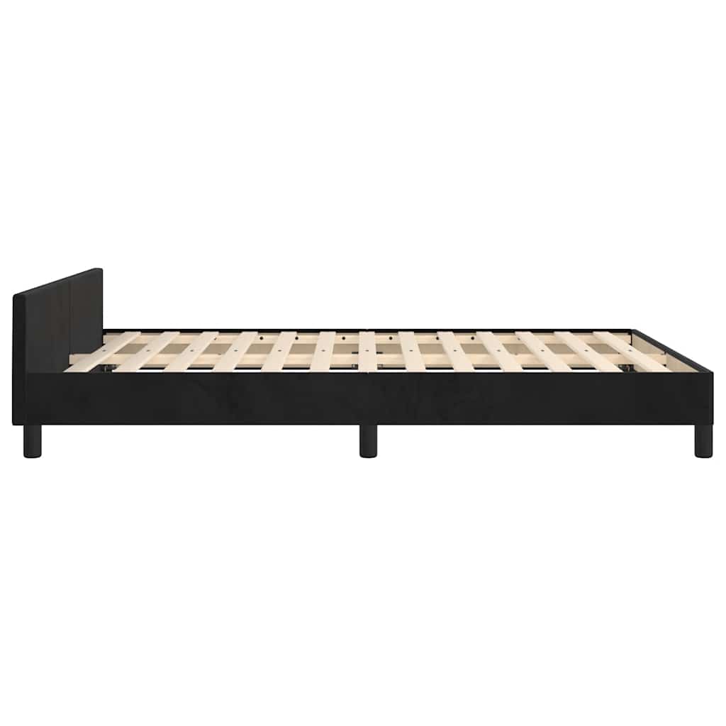 Sengeramme uten madrass svart 135x190 cm Double fløyel