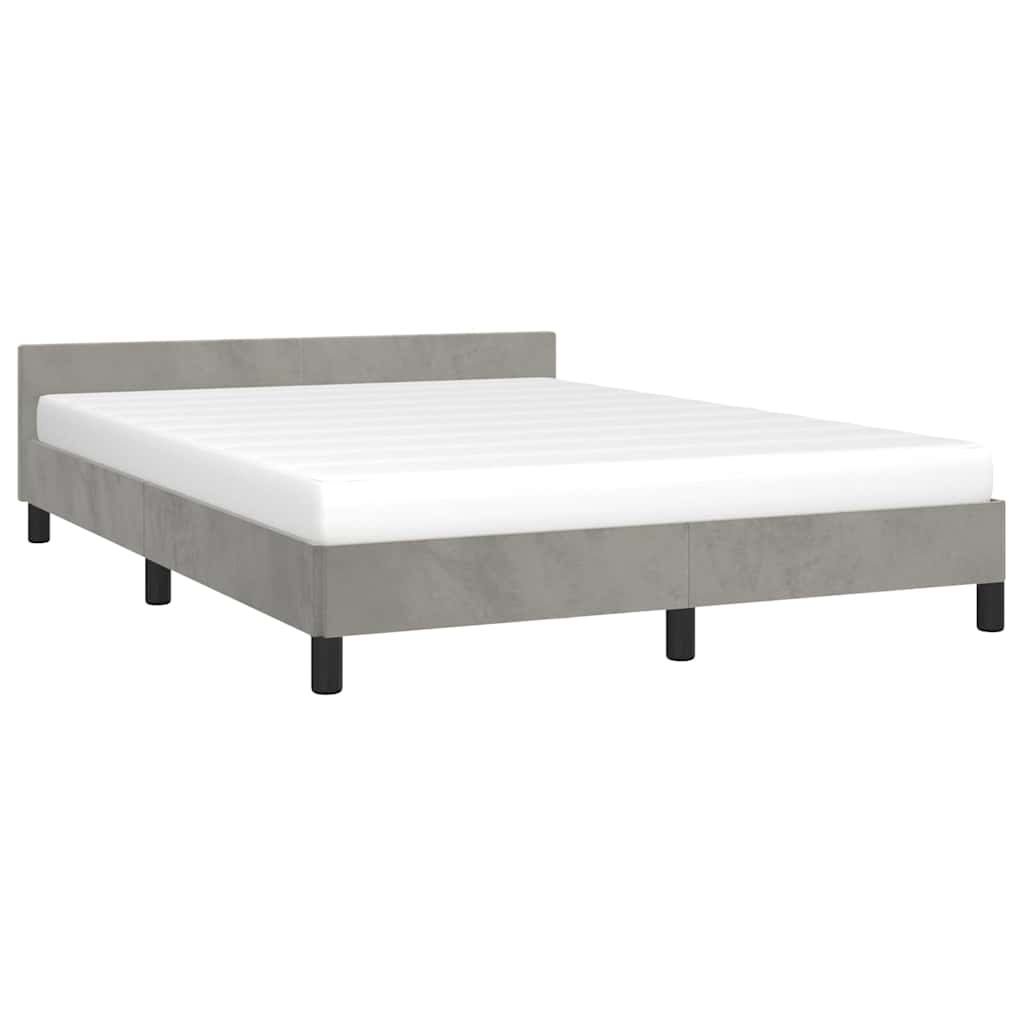 Sengeramme uten madrass lysegrå 180x200cm Super King fløyel