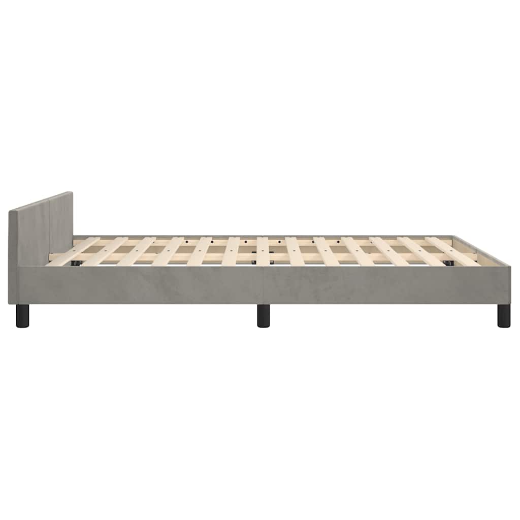 Sengeramme uten madrass lysegrå 180x200cm Super King fløyel