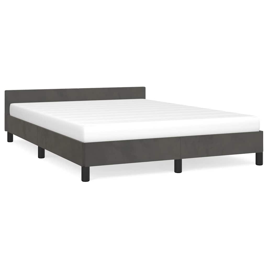 Sengeramme uten madrass mørkegrå 180x200cm Super King fløyel
