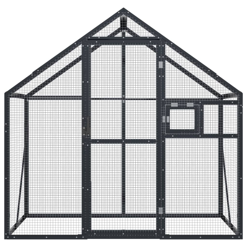 Fuglehus antrasitt 179x100x185 cm aluminium