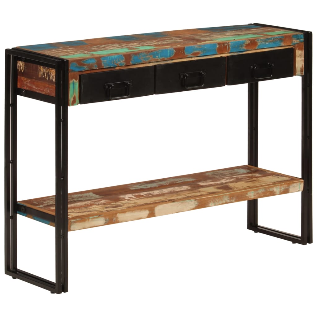 Konsollbord 110x30x76 cm gjenvunnet heltre
