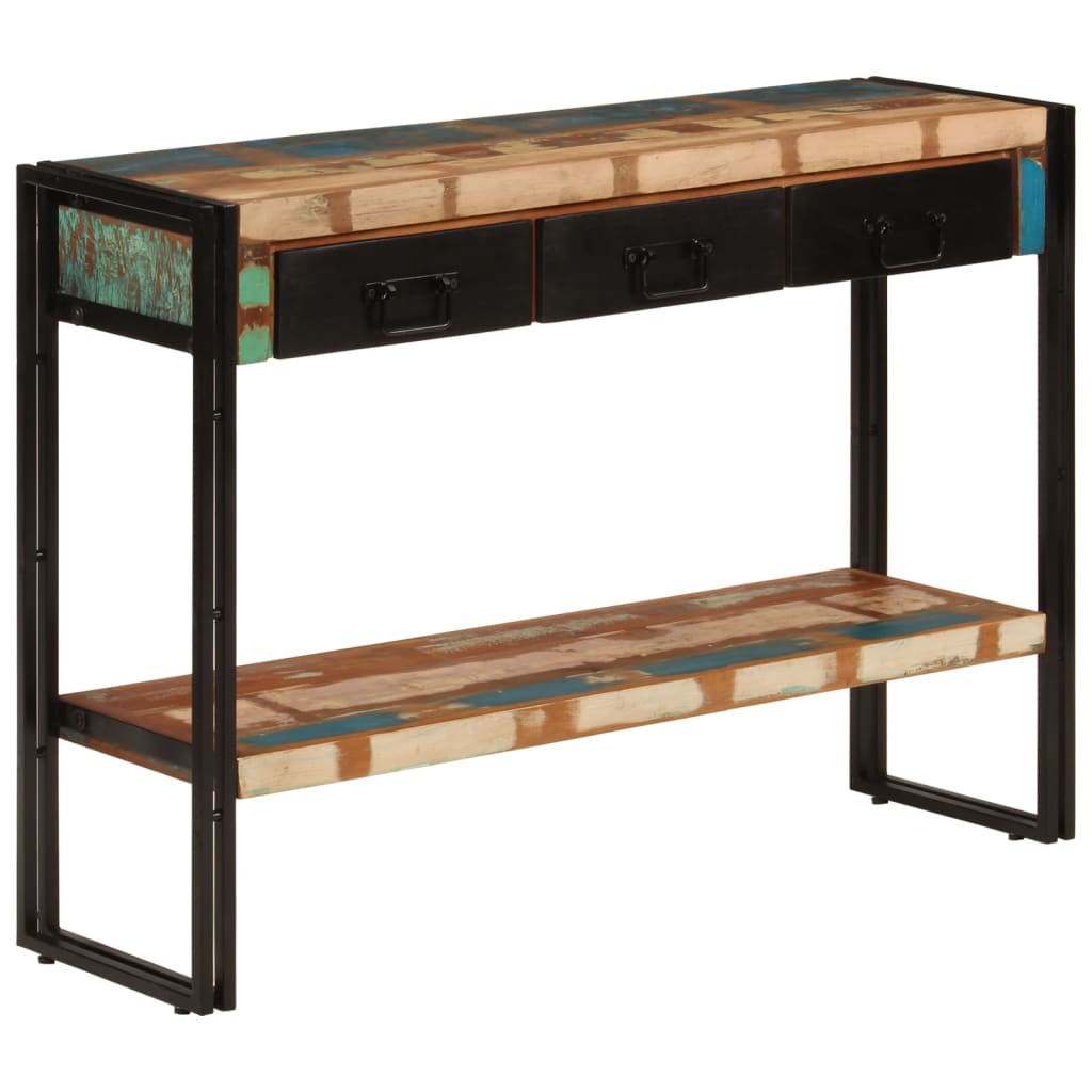 Konsollbord 110x30x76 cm gjenvunnet heltre