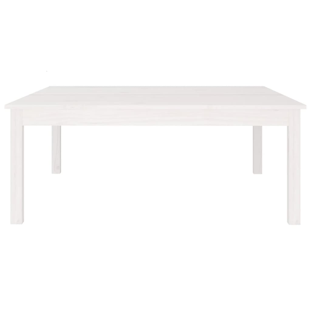 Salongbord hvit 100x100x40 cm heltre furu