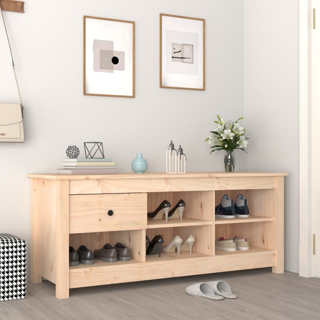 Skoskap 110x38x45,5 cm heltre furu
