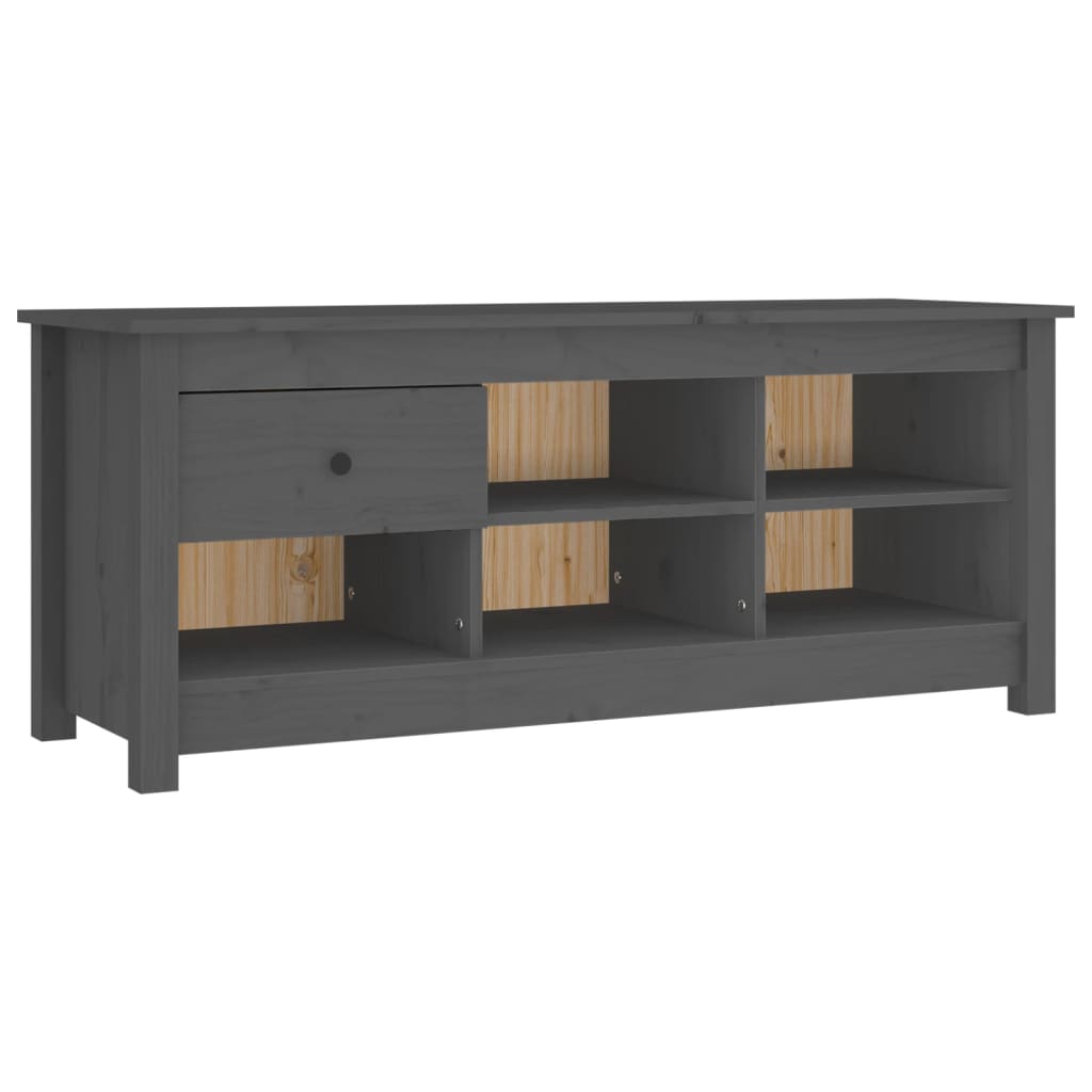 Skoskap grå 110x38x45,5 cm heltre furu