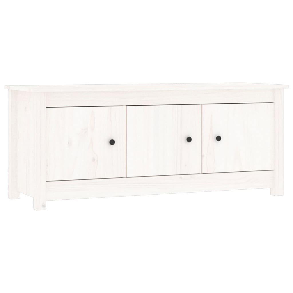 Skoskap hvit 110x38x45,5 cm heltre furu
