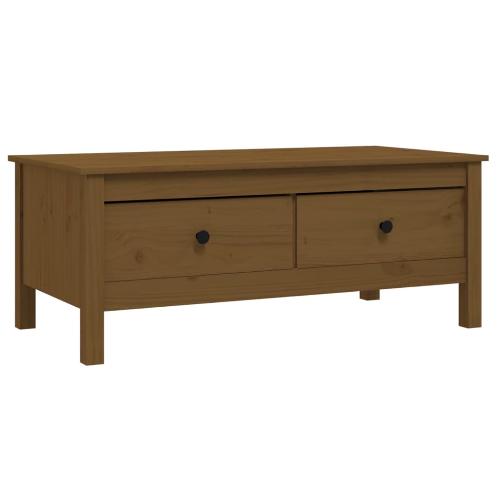 Salongbord honningbrun 100x50x40 cm heltre furu