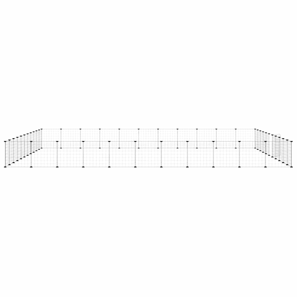 Dyrebur 44 paneler med dør svart 35x35 cm stål