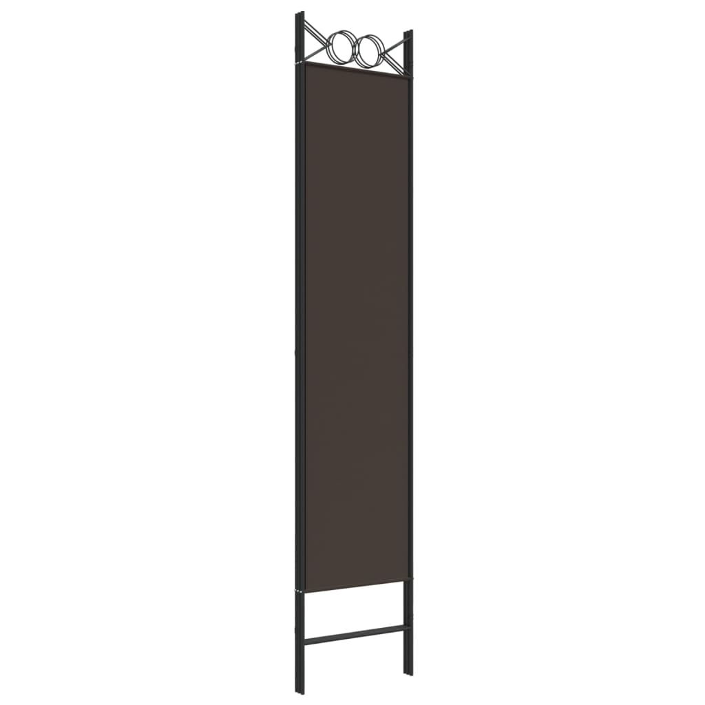 Romdeler 3 paneler brun 120x200 cm stoff