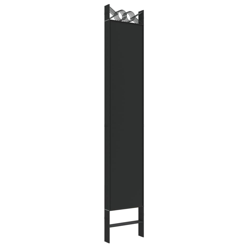 Romdeler 6 paneler svart 240x220 cm stoff vidaXL