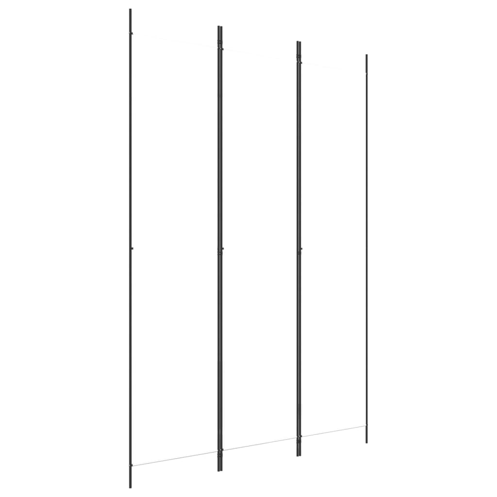 Romdeler 3 paneler hvit 150x220 cm stoff