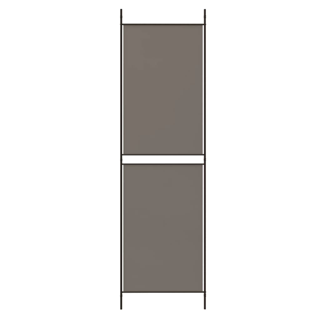 Romdeler 3 paneler antrasitt 150x220 cm stoff