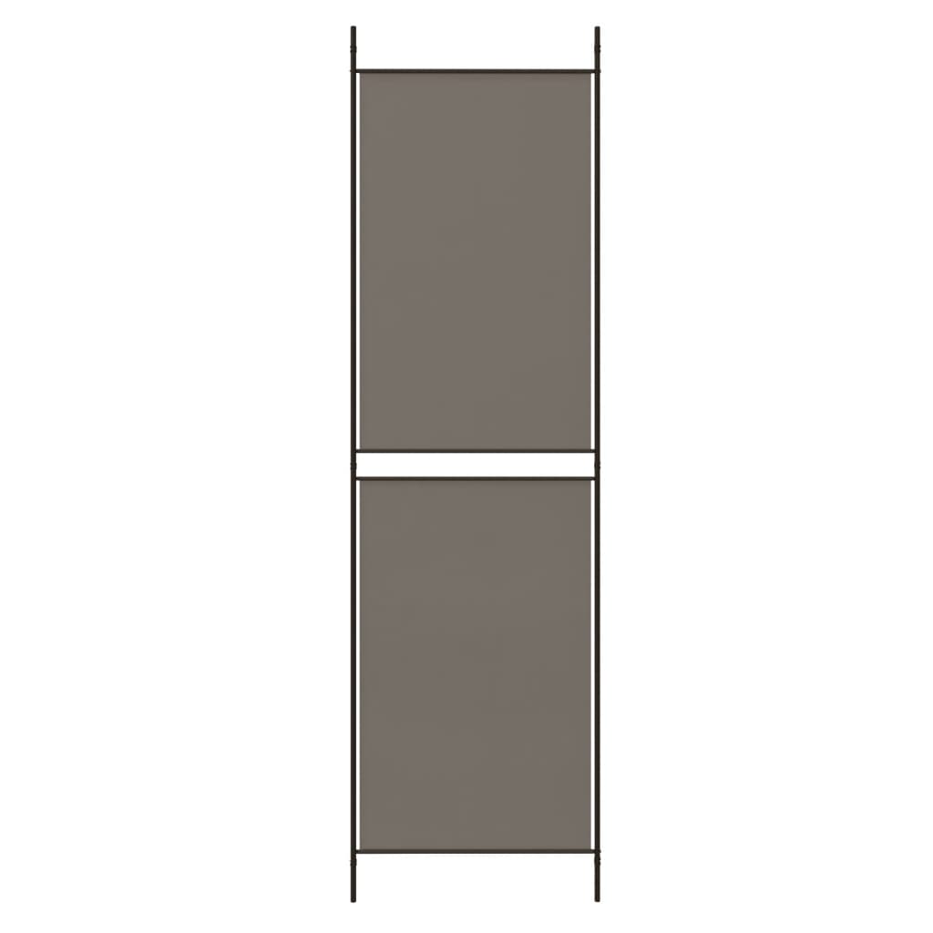 Romdeler med 5 paneler antrasitt 250x220 cm stoff vidaXL