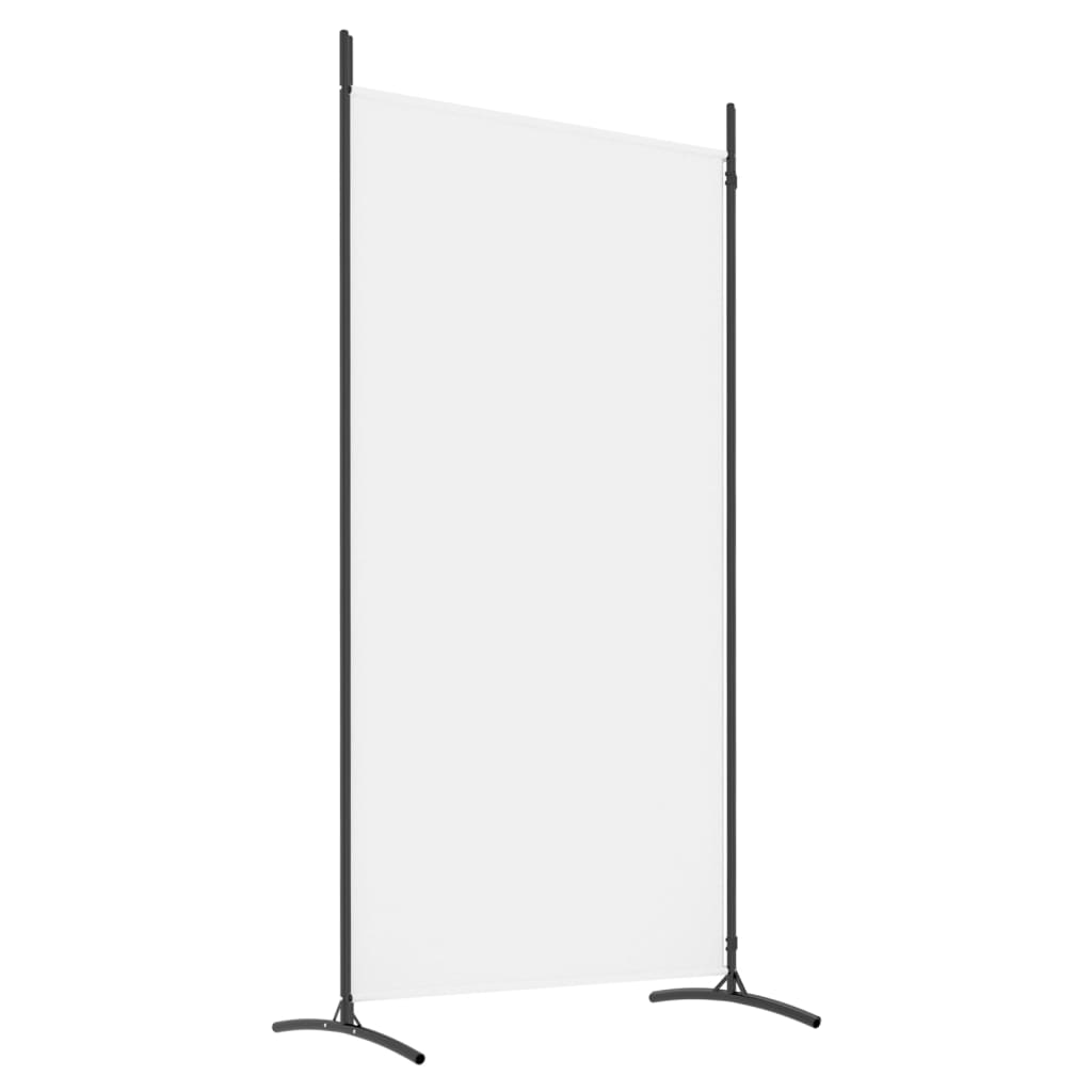 Romdeler med 2 paneler hvit 175x180 cm stoff